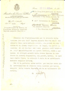 Autografo originale 1933 Cauzione ditta Augusto BISOTTI Autografo ministro Araldo DI CROLLALANZA 1