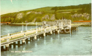 Cartolina originale da collezione 1953 WATERFORD IRLANDA Veduta del ponte Cartolina postale FP NV 1
