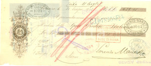 Documento originale, autentico 1913 FIRENZE Ditta Lorenzo MANETTI Cambiale pubblicitaria intestata 1