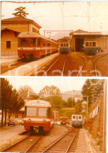 Fotografia d epoca originale 1975 ca FERROVIA LUGANO  PONTE TRESA Treni passeggeri in stazione Lotto 2 foto 1