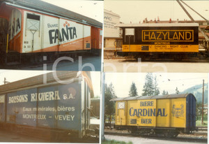 Fotografia d epoca originale 1984 SVIZZERA Ferrovie MOB Vagoni pubblicitari FANTA Night HAZILAND Lotto 4 foto 1