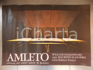 Materiale pubblicitario d’epoca 1980 ca BOLZANO TEATRO STABILE Amleto William SHAKESPEARE Maurizio SCAPARRO 1