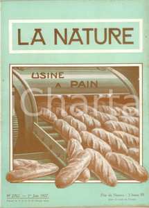 Giornale, rivista storica 1927 LA NATURE L usine Ã  pain de l Assistance Publique Rivista ILLUSTRATA 1