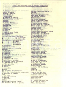 Documento originale, autentico 1938 MILANO CINEMA e CENSURA  Titoli di film applicati a termini scolastici 1