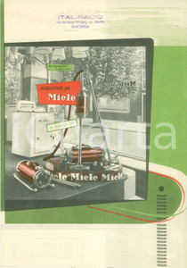 Materiale pubblicitario d’epoca 1956 GUTERSLOH GERMANIA Volantino aspirapolvere MIELE PubblicitÃ  ILLUSTRATA 1