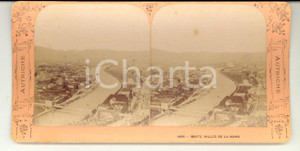 Fotografia d epoca originale 1880 ca GRAZ AUSTRIA Veduta della vallata Foto stereoscopica 18x9 1