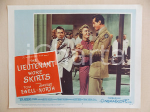 Oggetto da collezione cartaceo 1956 LIEUTENANT WORE SKIRTS Sheree NORTH balla con Rick JASON Manifestino 1