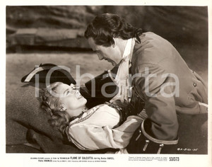 Fotografia d epoca originale 1953 FLAME OF CALCUTTA Denise DARCEL e Patric KNOWLES Scena d amore Foto 1
