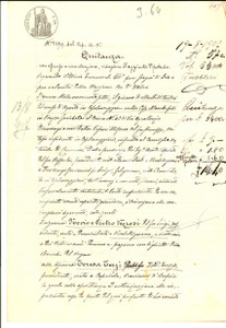 Documento originale, autentico 1907 CASALMAGGIORE CR Quietanza di Teresa TERZI pro Nevio e Pietro VEZZOSI 1