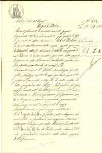 Documento originale, autentico 1908 CREMONA Restituzione di pegno a Emilia ARALDI per prestito Manoscritto 1