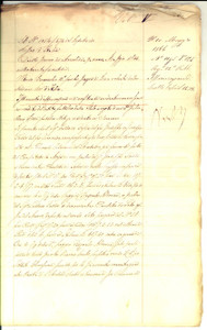 Documento originale, autentico 1865 PIZZIGHETTONE Affrancazione enfiteusi Lazzaro e Giuseppe FOSSA Manoscritto 1
