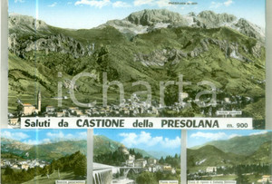 Cartolina originale da collezione 1963 CASTIONE DELLA PRESOLANA BG Vedutine Cartolina FG NV 1
