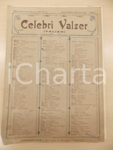 Oggetto da collezione cartaceo 1920 ca Giuseppe BLANC Malombra  Valzer Ed. Gustavo GORI TORINO 1