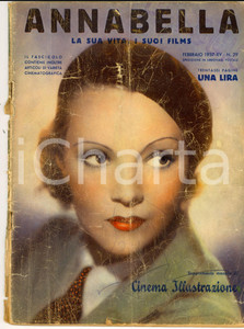 Giornale, rivista storica 1937 ANNABELLA Il romanzo della sua vita e i suoi film ILLUSTRATO DANNEGGIATO 1