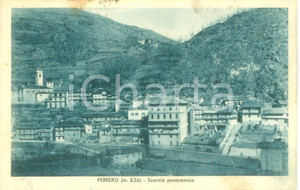 Cartolina originale da collezione 1940 PERRERO TO Scorcio panoramico del paese Cartolina FP VG 1