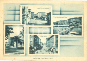 Cartolina originale da collezione 1941 CIVITAVECCHIA RM Vedutine stabilimento balneare PIRGO Cartolina FG NV 1