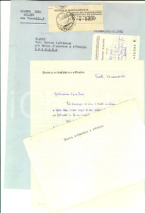 Manoscritto, lettera originale 1961 TRIESTE BANCA D AMERICA E D ITALIA Lettera funzionario su carta intestata 1
