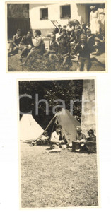 Fotografia d epoca originale 1925 TAINO VARESE Piccoli scout in campeggio Lotto 2 foto VINTAGE 7x11 cm 1