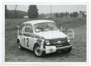 Fotografia d epoca originale 1960 ca VI RALLY LIDO DEGLI ESTENSI Fiat 500 durante la gara Foto JOLLY CLUB 1