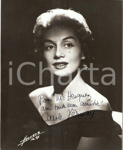 Autografo originale 1960 ca FRANCE Portrait de la chanteuse Carole VERNAY Photo HERRERA AUTOGRAPHE 1