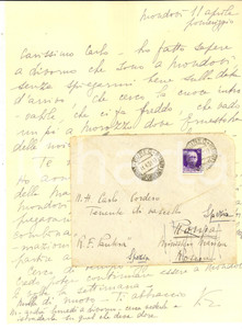 Manoscritto, lettera originale 1931 MONDOVI  Marchesa Virginia CORDERO DI MONTEZEMOLO tra le noie di famiglia 1