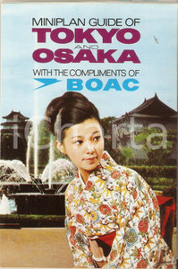 Materiale pubblicitario d’epoca 1970 BOAC Miniplan guide of TOKYO and OSAKA for EXPO  70 8x13 cm cm 1