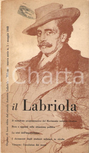 Libro, pubblicazione d epoca 1968 IL LABRIOLA  NUOVA SERIE n.1 Crisi imperialismo Circolo Labriola MILANO 1