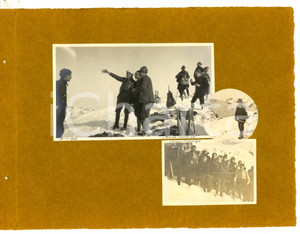 Fotografia d epoca originale 1921 ALPINISMO Monte CAMINO Turismo scolastico  In vetta Collage 3 foto 1