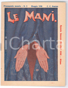 Materiale pubblicitario d’epoca 1936 MILANO  Pillole PINK  LE MANI  Pubblicazione pubblicitaria 23 pp. 1