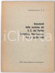Libro, pubblicazione d epoca 1969 KSÄŒ Partito Comunista Cecoslovacco  Documenti sessione CC del 17 aprile 1