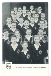 Materiale pubblicitario d’epoca 1970 ca GERMANY  Die SchÃ¶neberger SÃ¤ngerknaben  PHILIPS card 1