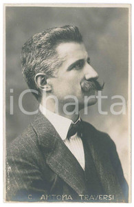 Cartolina originale da collezione 1920 ca TEATRO Giannino ANTONA TRAVERSI Ritratto commediografo  Cartolina FP NV 1