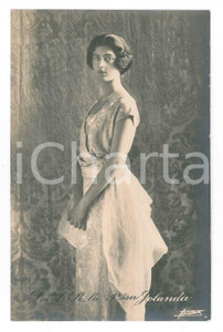Cartolina originale da collezione 1925 ca CASA SAVOIA Principessa Jolanda  Ritratto  Cartolina FP NV 1