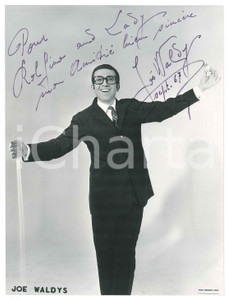 Autografo originale 1967 CABARET Magician Joe WALDYS  AUTOGRAPHED photo 18x24 cm 1