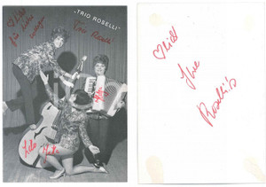 Autografo originale 1970 ca GERMANY  MUSIC  TRIO ROSELLI  SIGNED photo 10x15 cm 1