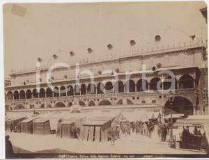 Fotografia d epoca originale 1900 ca PADOVA Mercato davanti a Palazzo della Ragione  Foto dell Emilia 1