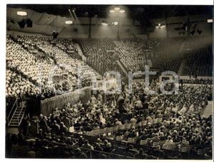 Fotografia d epoca originale 1954 LONDON HARRINGAY ARENA Evangelist Billy GRAHAM opens GREATER LONDON CRUSADE 1