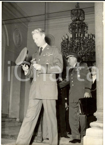 Fotografia d epoca originale 1960 PARIS Generale Lauris NORSTAD dopo incontro con DE GAULLE Foto DANNEGGIATA 1