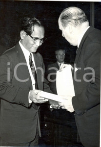 Fotografia d epoca originale 1954 ROMA Salvatore REBECCHINI riceve presidente delle Filippine Carlos GARCIA 1