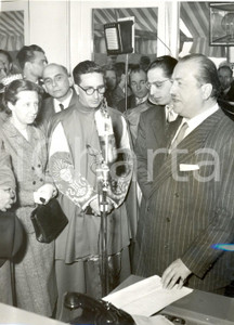 Fotografia d epoca originale 1953 PORTOFINO Inaugurazione trasmettitore RAI GE 1  Discorso Cristiano RIDOMI 1