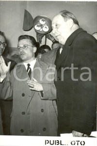 Fotografia d epoca originale 1955 ROMA Mostra d arte artisti sordomuti  Salvatore REBECCHINI inaugura evento 1