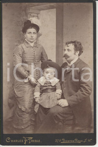 Fotografia d epoca originale 1880 ca LONDON Augusto DELLA CASA con la famiglia  Foto Charles F. TREBLE 1
