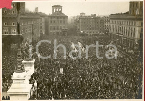 Fotografia d epoca originale 1921 ROMA Altare della Patria  Folla alla tumulazione del Milite Ignoto Foto 1