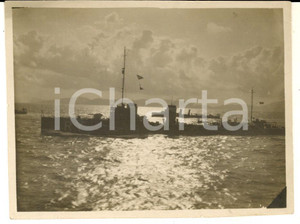 Fotografia d epoca originale 1925 REGIA MARINA Esploratore AUGUSTO RIBOTY e cacciatorpediniere PAPA Foto 11x9 1