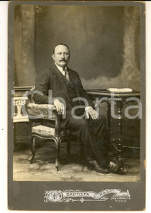 Fotografia d epoca originale 1918 SAN FRANCISCO Ritratto di Giuseppe CERETTI  Foto Bautista C. ROSSI 11x16 1