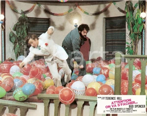 Materiale cinematografico d’epoca 1974 ALTRIMENTI CI ARRABBIAMO Bud SPENCER hits a man Lobby card ED. FRANCESE 1
