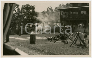 Fotografia d epoca originale 1937 RAIATEA Polinesia Festa della podesteria 1REAL PHOTO cm 13,5 x 8,5 1