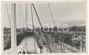 Fotografia d epoca originale 1937 PANAMA CANALE Le chiuse REAL PHOTO cm 13,5 x 8,5 1