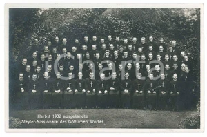 Fotografia d epoca originale 1932 GERMANIA Gruppo di missionari STEYLER  Foto cartolina 14x9 cm 1