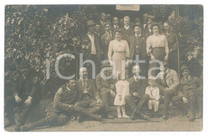 Fotografia d epoca originale 1912 DONAUESCHINGEN D Ritratto di famiglia in un giardino  Foto 14x9 cm 1